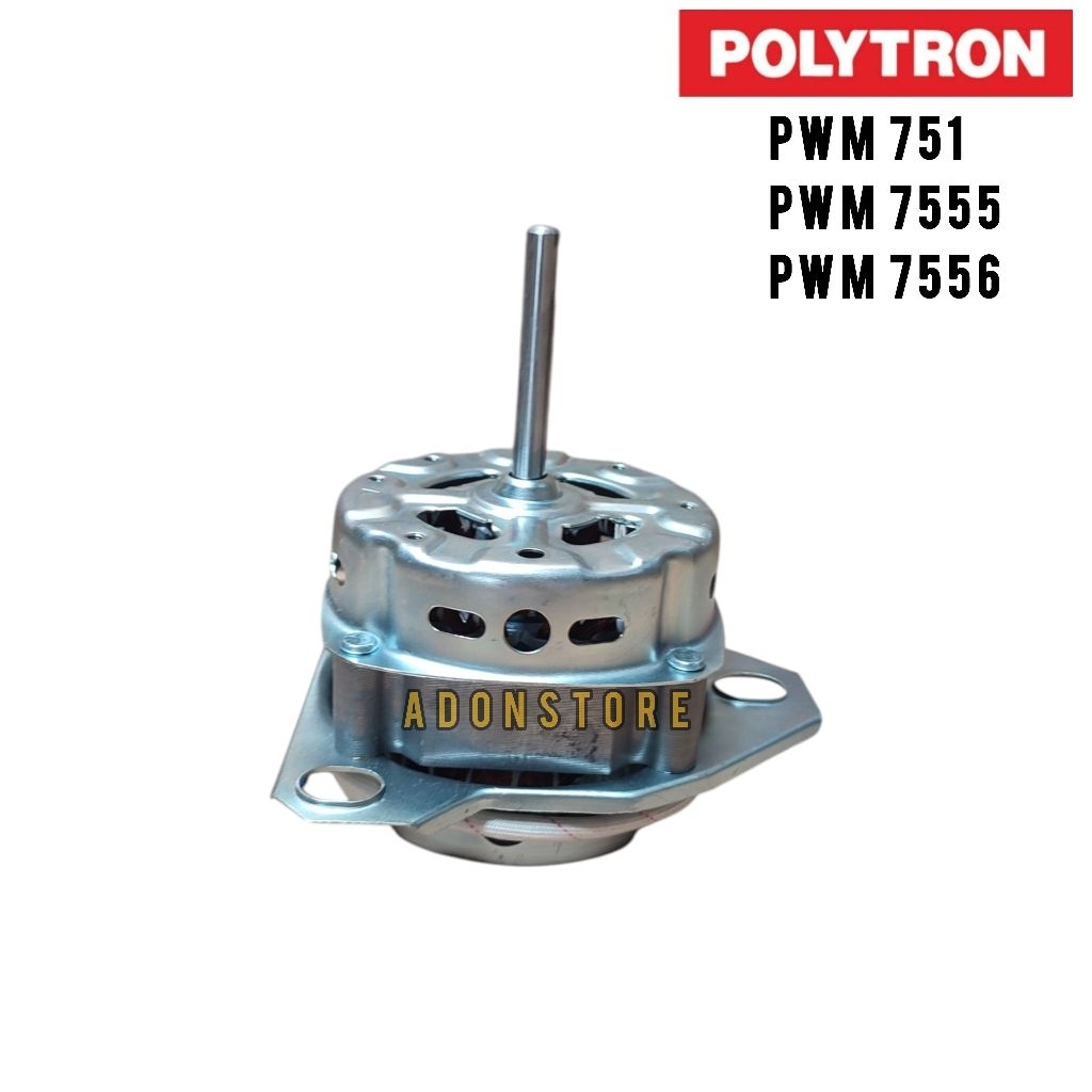 DINAMO WASH POLYTRON 7,5 KG PWM 751 7555 7556 / MOTOR PENCUCI MESIN CUCI 2 TABUNG POLYTRON PWM751 PW
