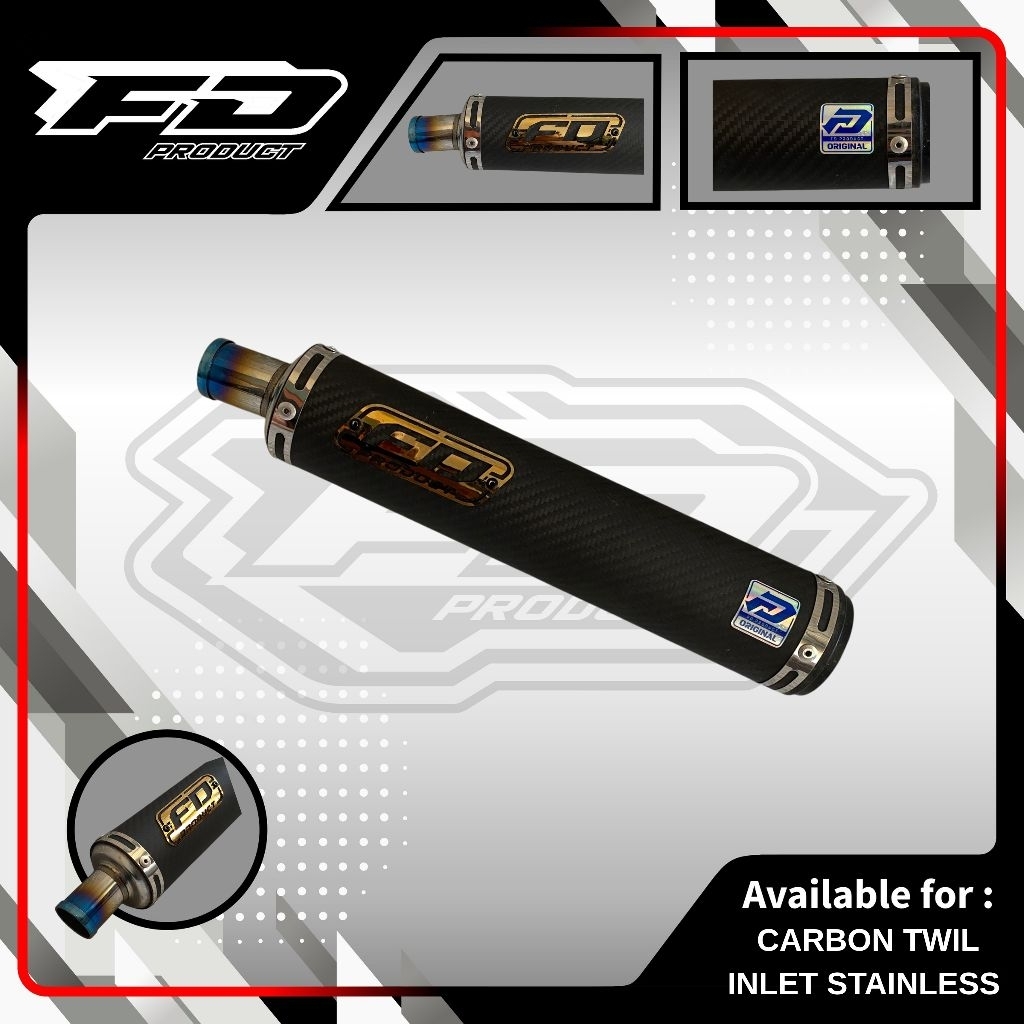 FD PRODUCT - Silencer knalpot karbon carbon Ninja R RR SS FD Racing product Premium ORIGINAL