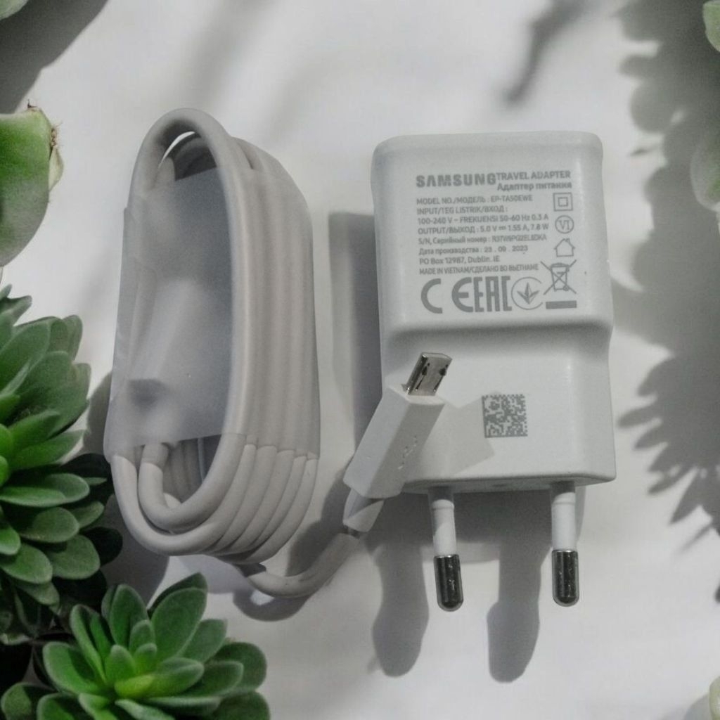 Charger Samsung 1.55A Ori Copotan HP + kabel mikro USB