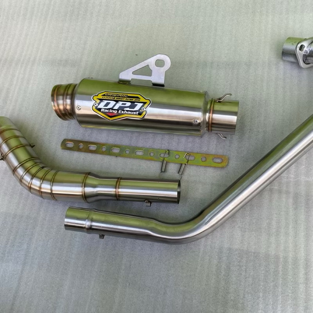 Knalpot DPJ Kolong bawah KLX CRF150L DTRACKER WR155 kolong bawah fullset
