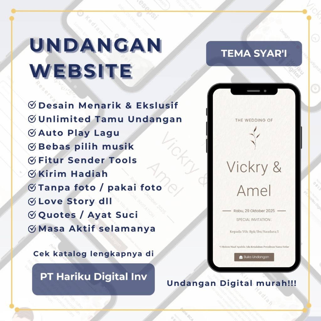 Undangan Digital Pernikahan Tema Syar'i