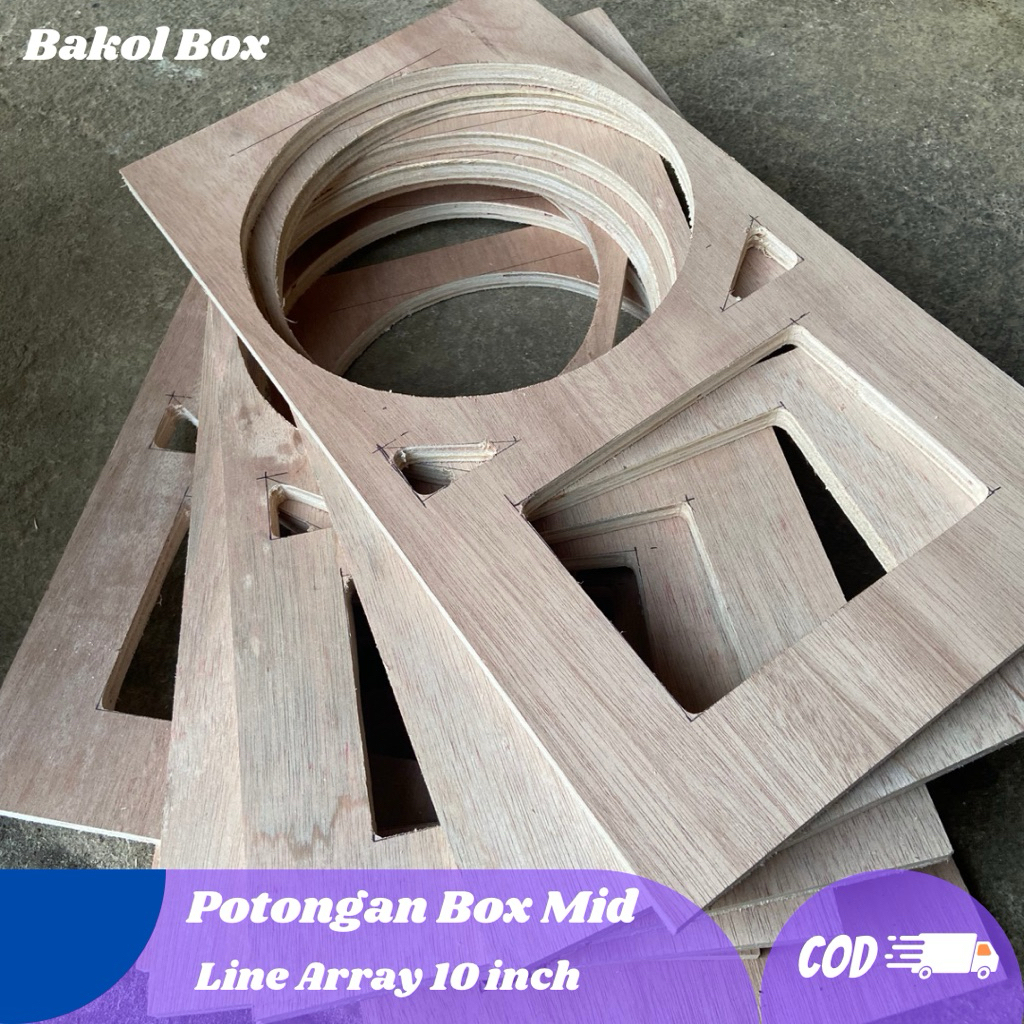Potongan box mid line array 10 inch singel twitter bok middle 10 in singel twitter 15x19 bahan 18mm