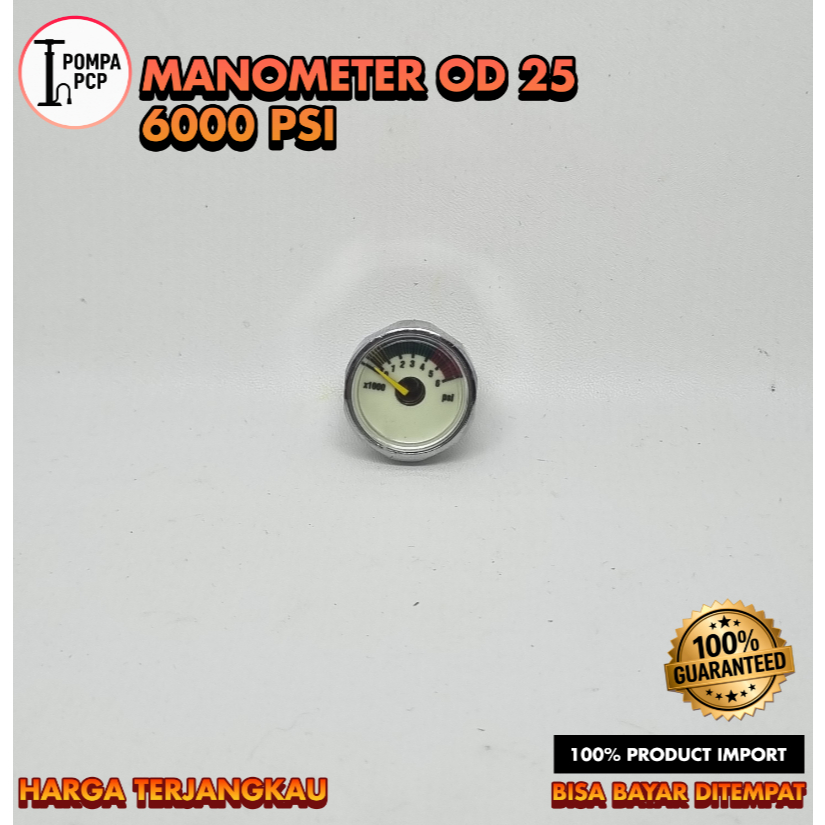 Manometer Kecil 6000 Psi Pompa PCP | Manometer Pompa PCP | Manometer PCP | Mano PCP | Alat Ukur Psi