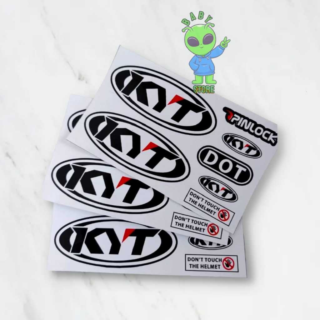 Sticker logo helm kyt kyoto dll satu set