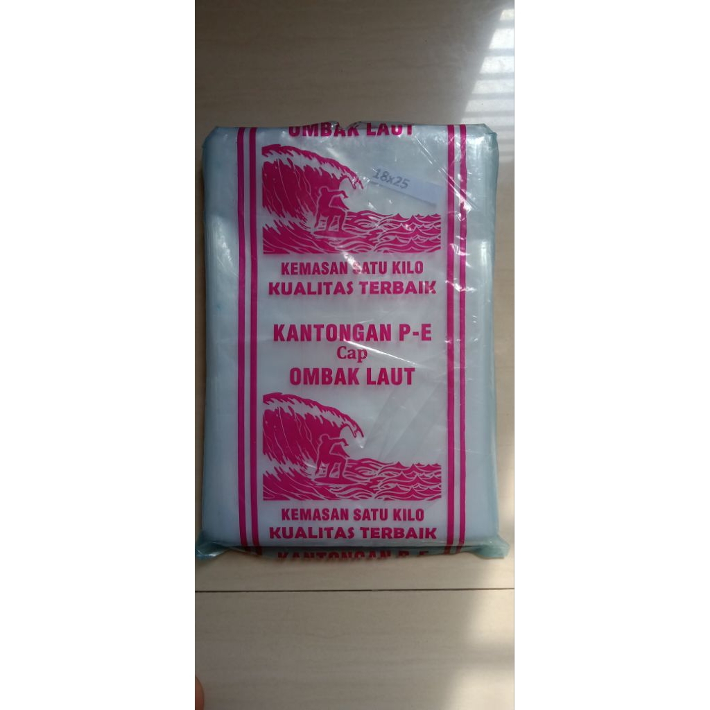 kantongan plastik PE ukuran 18x25  1kg