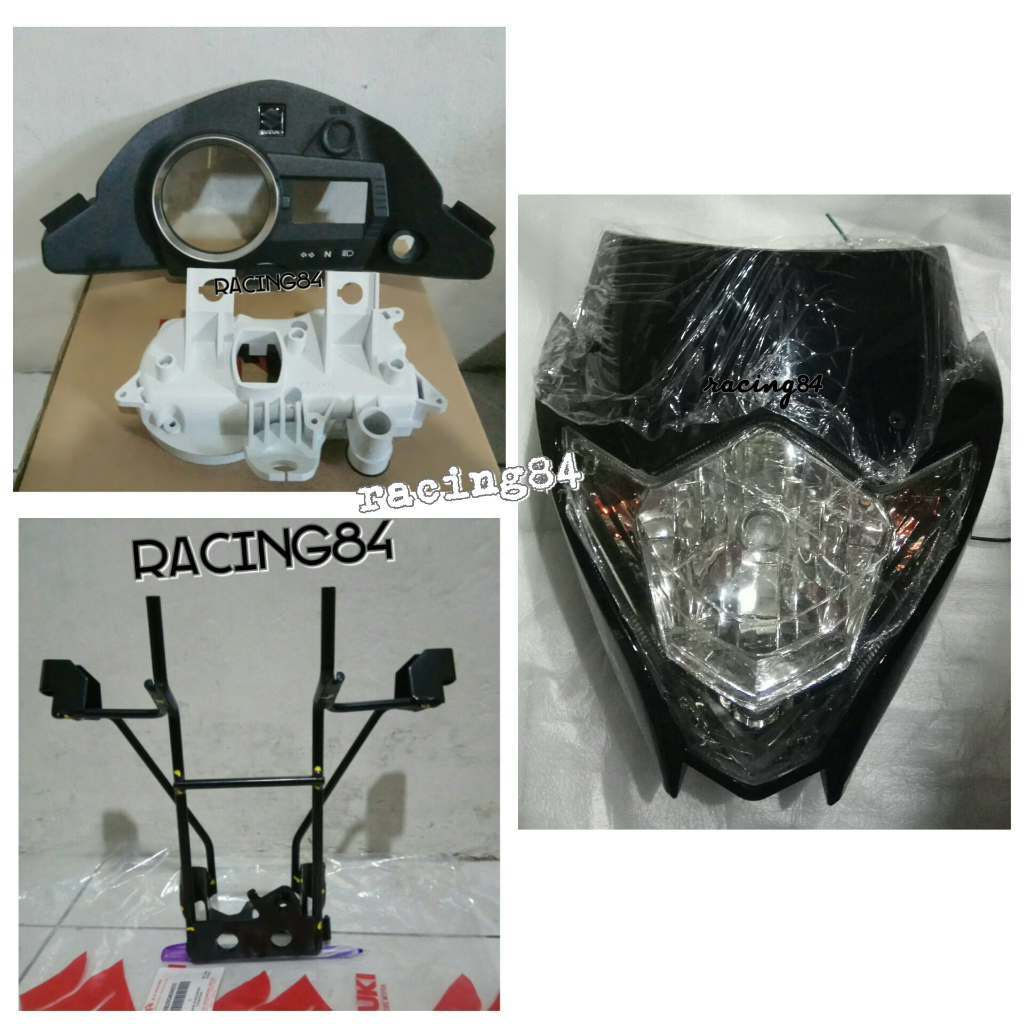 Batok Satria FU FACELIFT FULL SET MURAH KEPALA HEADLAMP MIKA HEADLAMP KACA F F150 FL