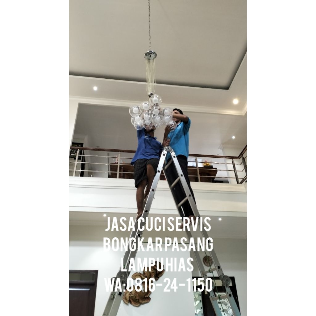 JASA BONGKAR PASANG LAMPU GANTUNG