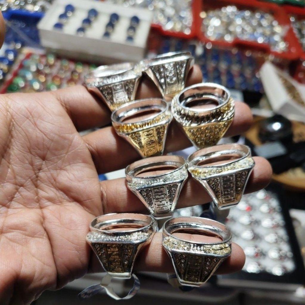 RING TITANIUM PERAK(TIPER) /SILVER CINA DIM 25X19 HARGA PERKODI/20PCS MEWAH