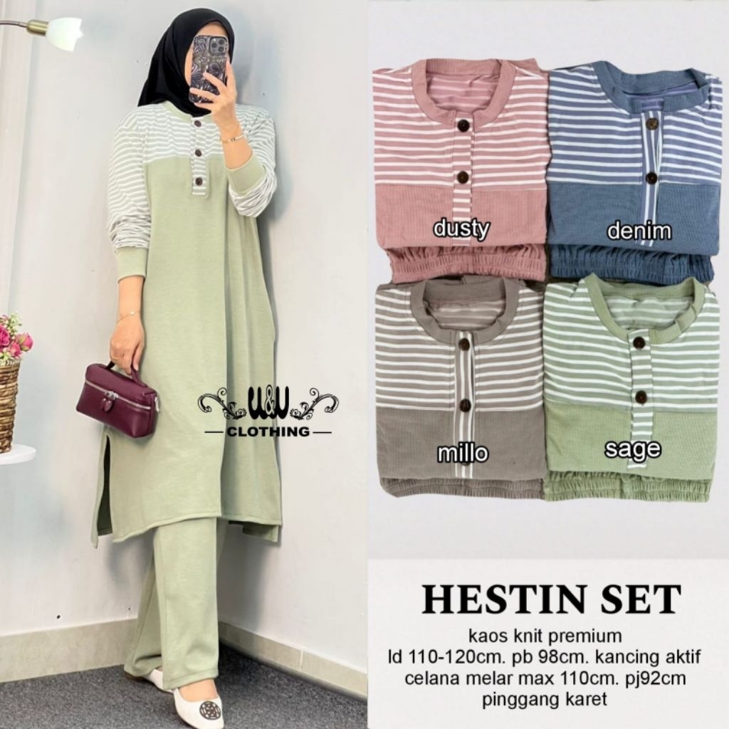 wilona hestin one set tunik by w&w setelan wanita jumbo ld 120 ld 130 xl xxl xxxl long tunik import 