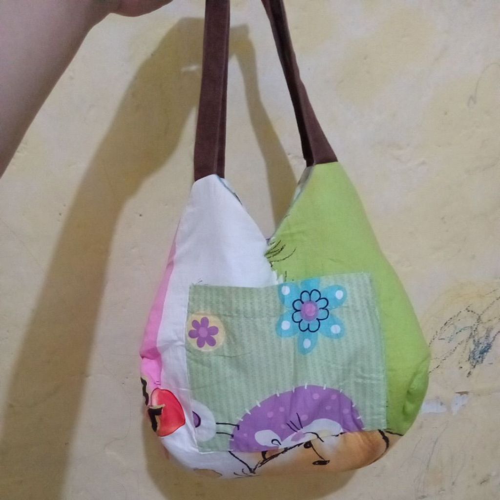 hobo bag tas shoulder tas ketek unik full color motif karakter prelove