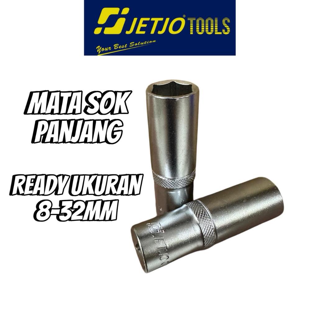 JETJO TOOLS Mata sok panjang socket deep wall 8 mm 10 12 14 17 19 21 22 24 27 30 32 mm 6pt 1/2'' kun