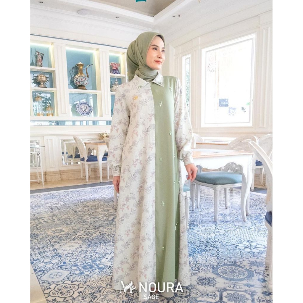 Noura dress by marema zalifa✔️gamis motif. gamis marema, gamis cantik