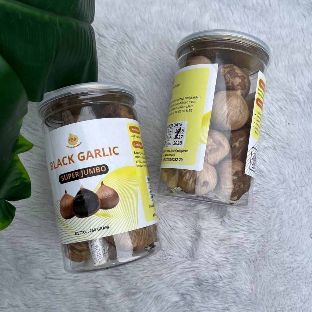 Black Garlic Super Jumbo 250gr| Black Garlic Jumbo 100gr | Bawang Putih Tunggal | Bawang Hitam Premi