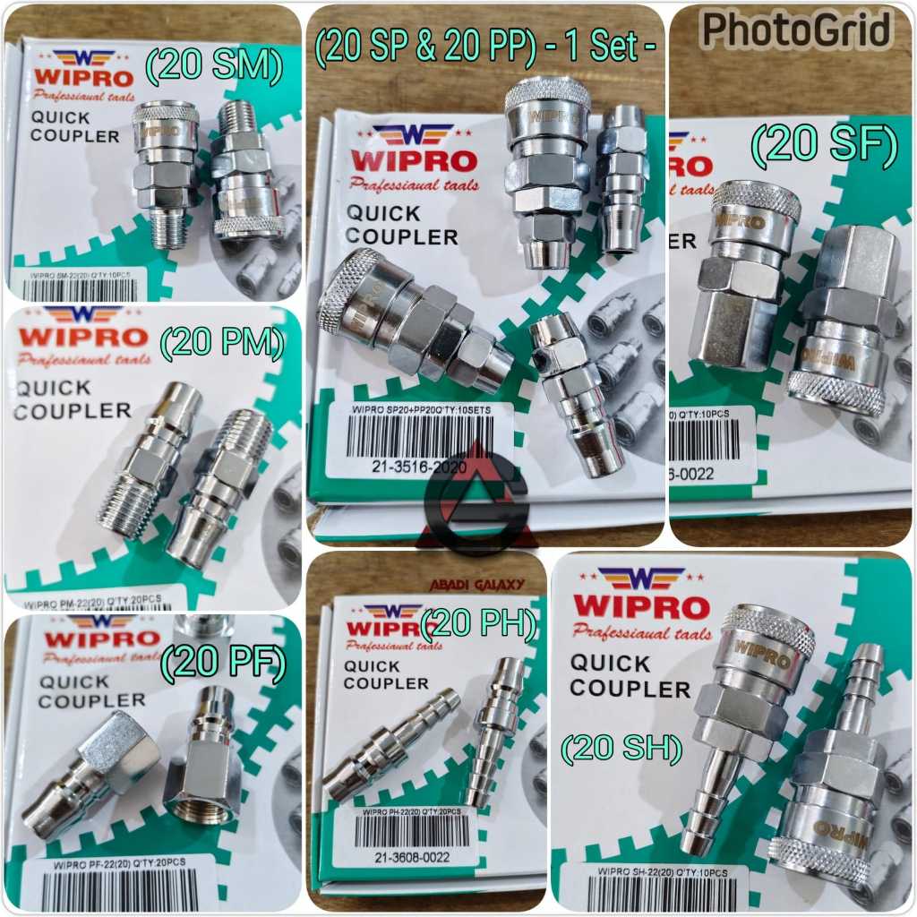 Quick Coupler / Coupler Angin / Kopler Angin / Sambungan Selang Angin Kompresor Type 20 All Variant 