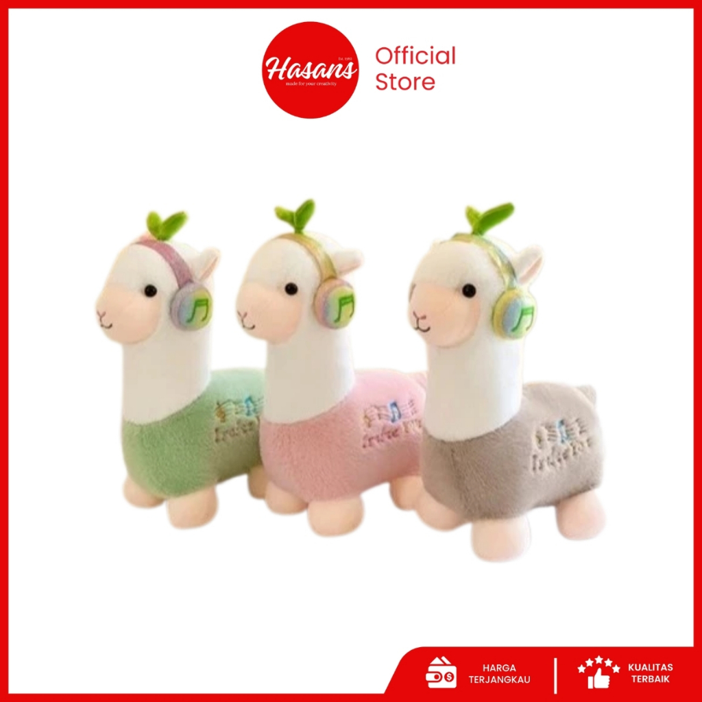 Boneka Alpaca / Mainan Boneka Alpaca Lucu / Boneka Bentuk Alpaca / Boneka Viral Lucu / Boneka Alpaca