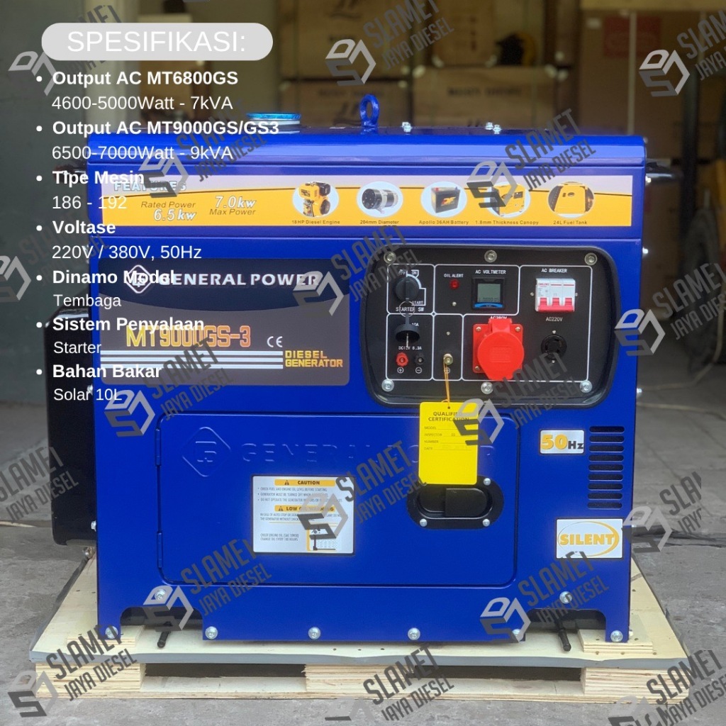 Genset General Silent MT6800GS / MT9000GS - 5000Watt / 7000Watt