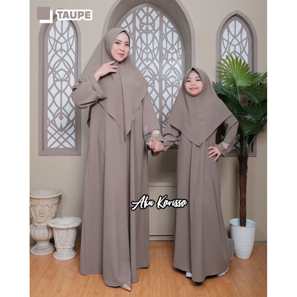 NAURISSA Gamis Set Hijab Couple Ibu dan Anak ORI by Aku Karissa/ Naurissa Set Hijab Couple by Aku Ka