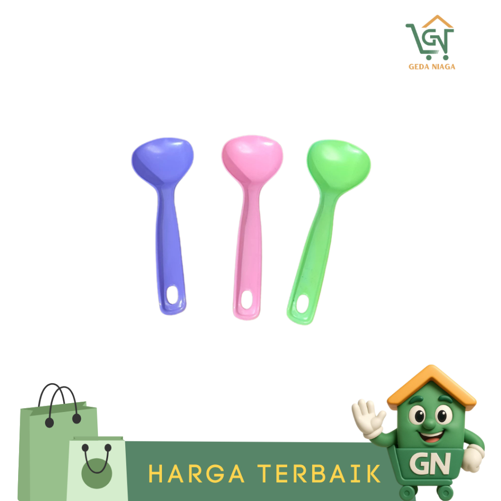 Centong Nasi Plastik Cekung / Centong Nasi Plastik Warna