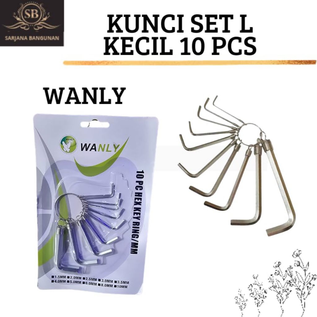 Kunci L Kecil Set Kunci L 10 pcs
