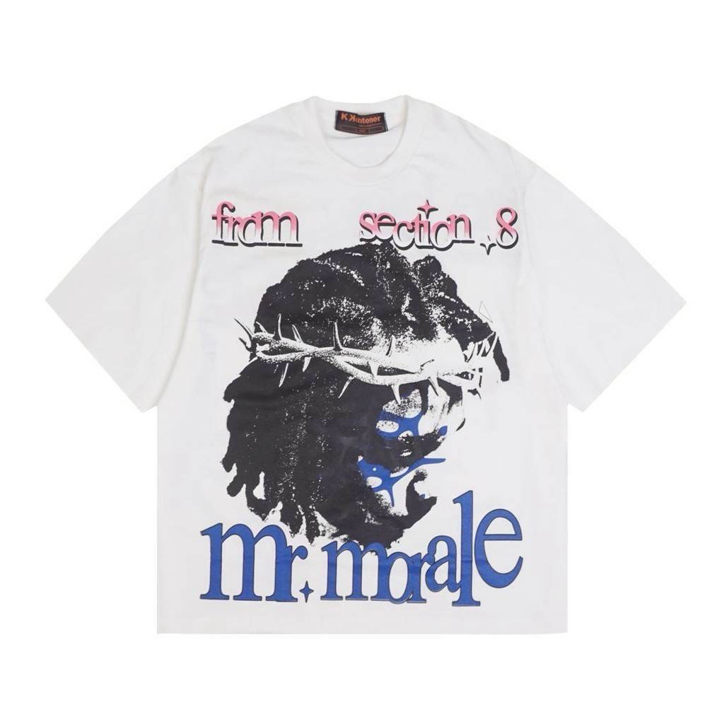 Kaos lengan pendek dengan pola oversize fit Mr. Morale & the Big Steppers