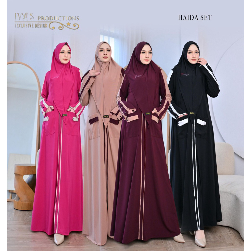 Haida Set Syari Gamis By Ivas Production