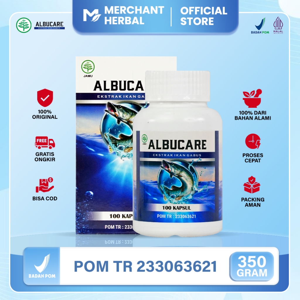 Albucare Kapsul Ekstrak Ikan Gabus - Merchant Herbal