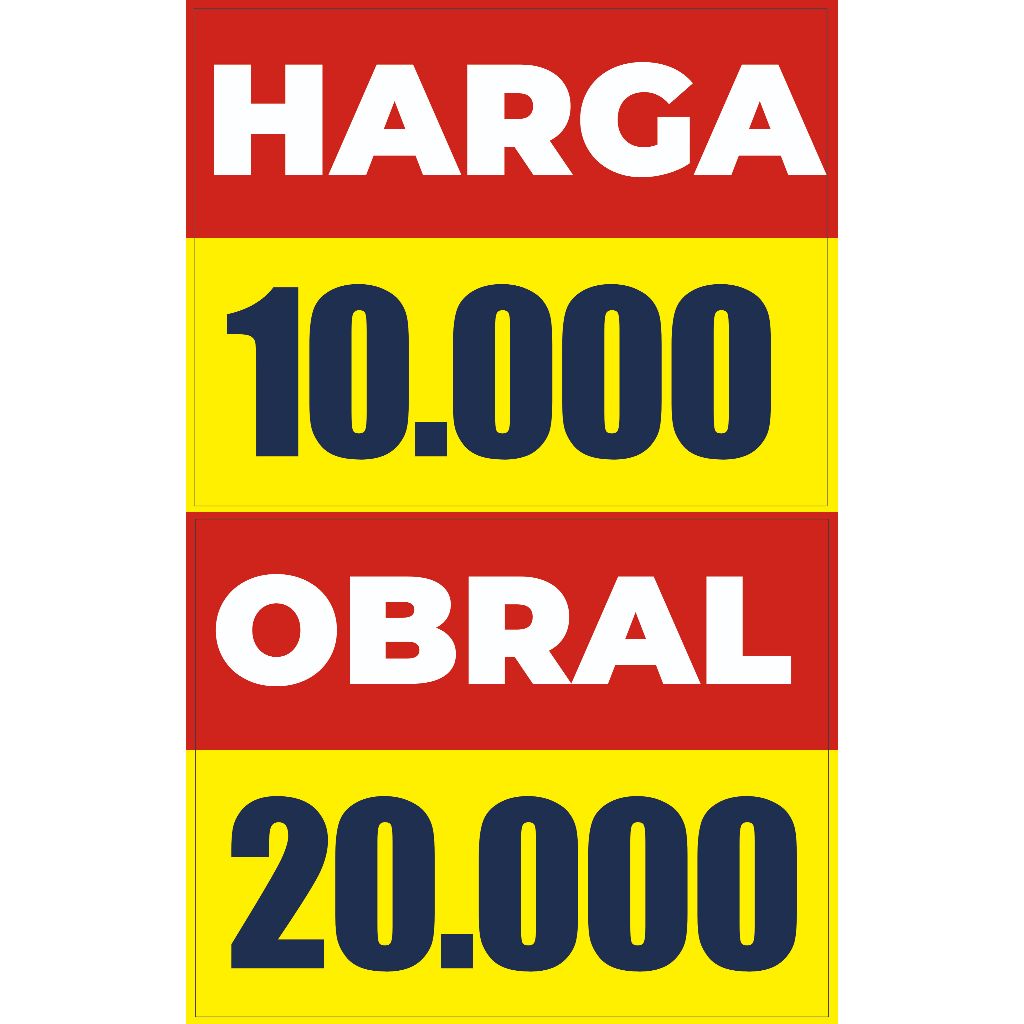 HARGA BANDROL / KERTAS TULISAN + LAMINATING / KERTAS HARGA BANDROL / NAMETAG HARGA JUALAN / Tag harg