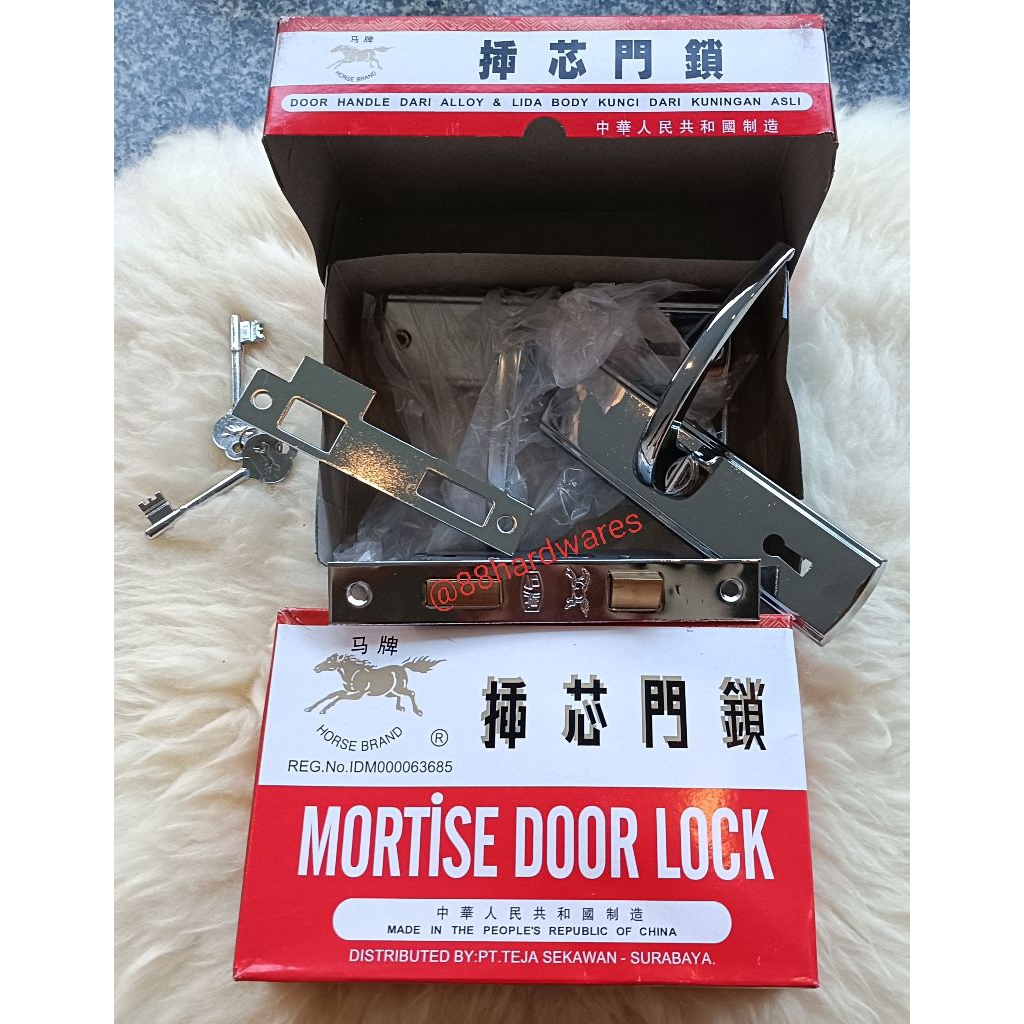 Kunci Pintu Kuda Kecil 9332  Slot Pintu Mortise Door Lock (ORI distributed by PT. Teja Sekawan)