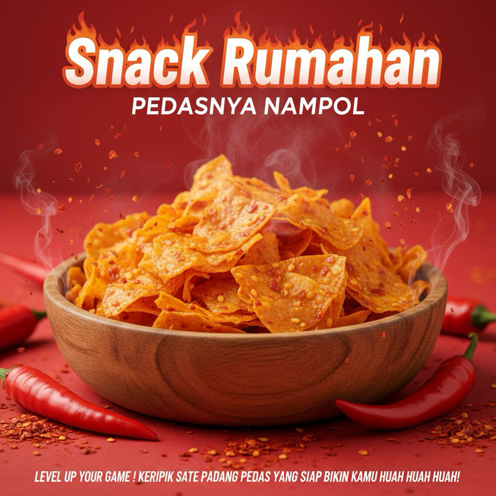 Cemilan SGM Sncak Goceng murah Keripik sate padang pedas