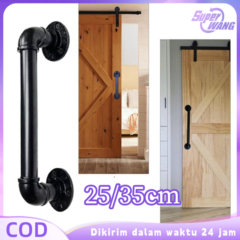 25/35cm Handle Pintu Minimalis Gagang Pintu Besi Industrial Handle Besi Pintu Handle Pintu Industria
