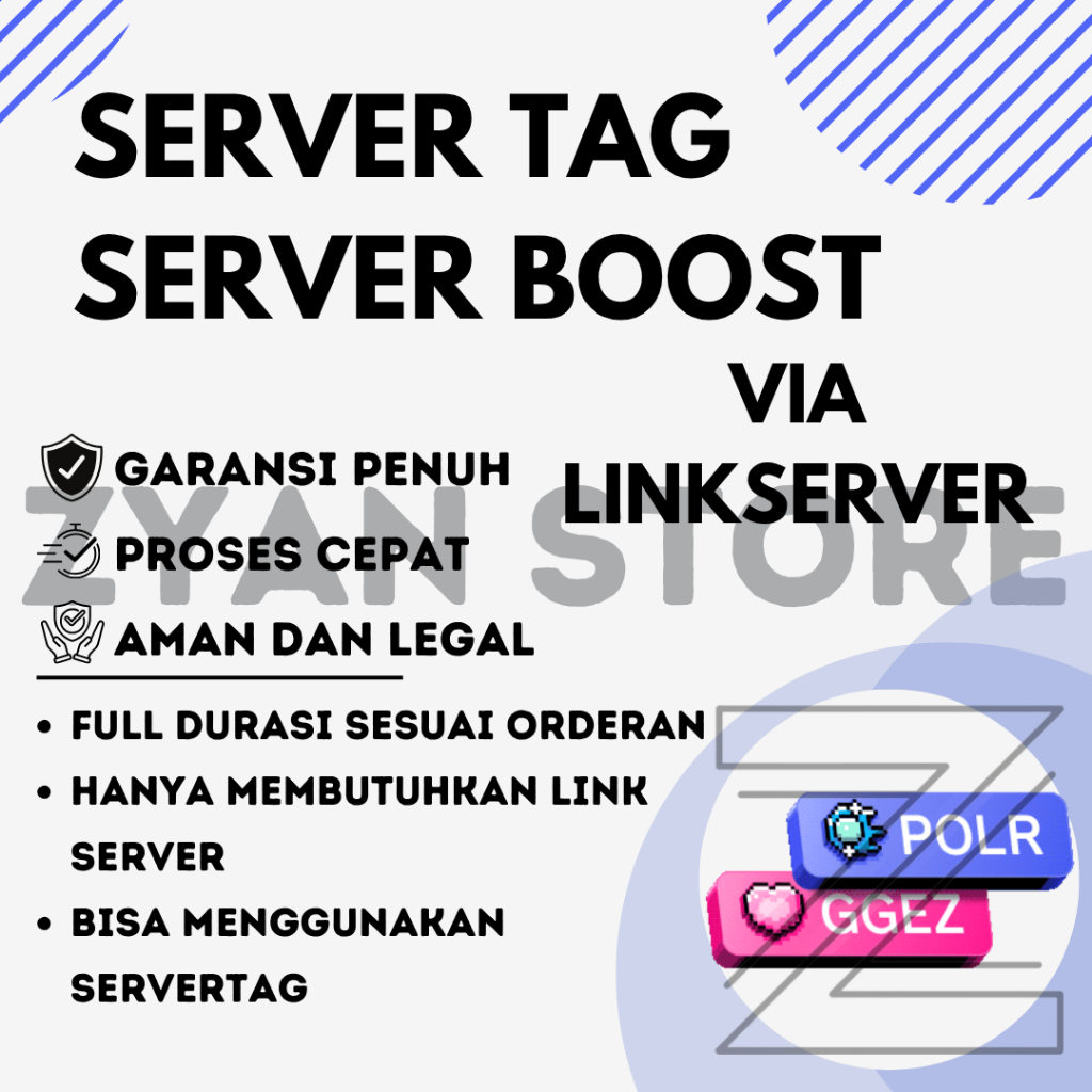 Server Tag Discord | Boost Server 1& 3 Bulan