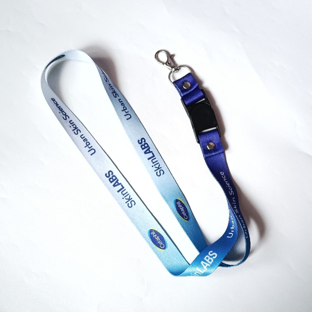 Tali Name Tag ID CARD Kantor Lanyard Cetaphil Biru