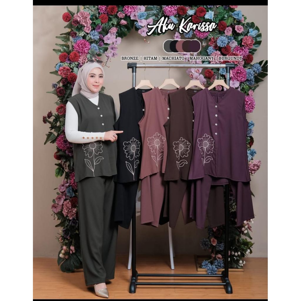 [Tanpa Inner] NOVAIRA Oneset Rompi Bordir ORI by Aku Karissa// Novaira Oneset by Aku Karissa// Novai