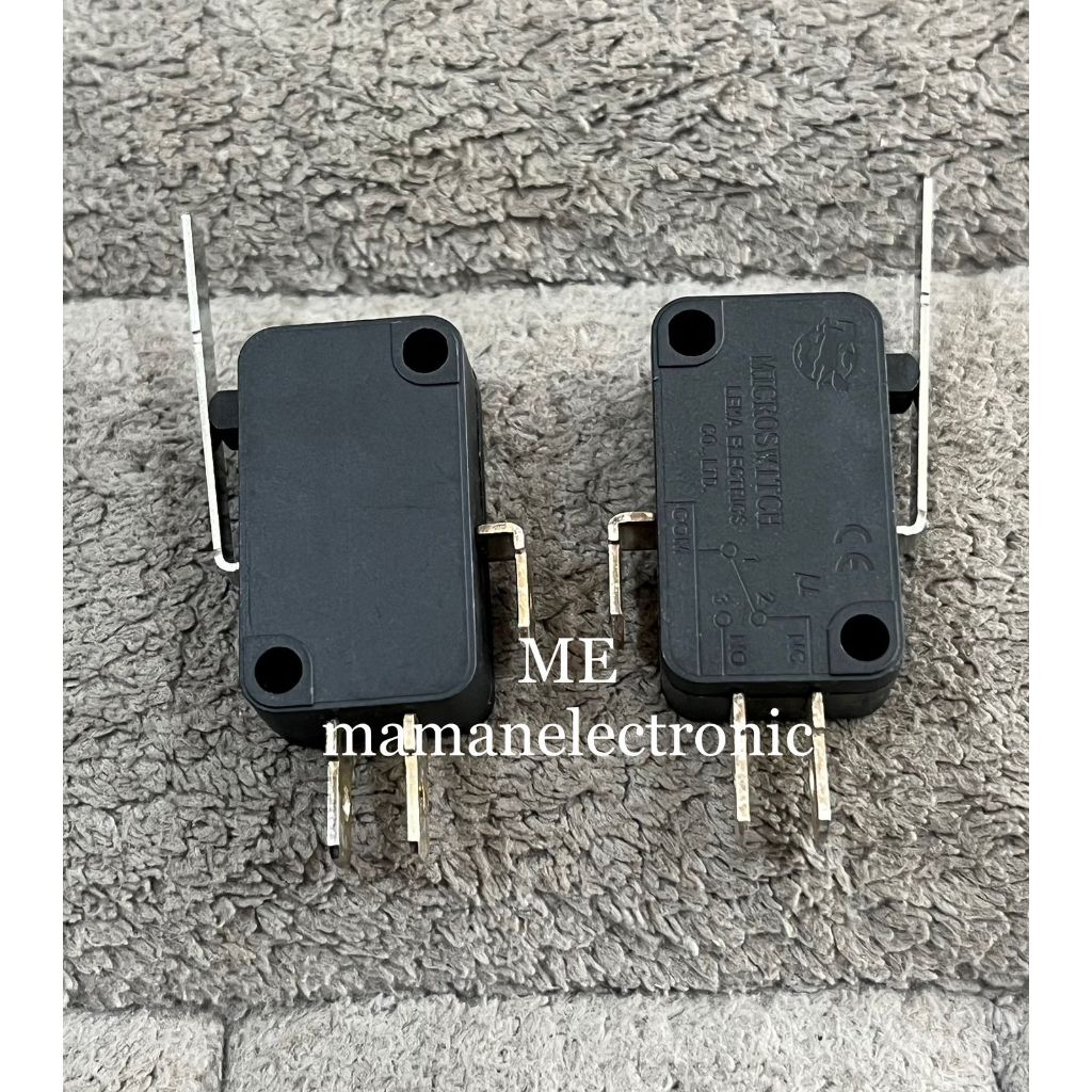 MICRO LIMIT SWITCH HITAM - RODA + PLAT TANGGUNG / SAKLAR MICRO TEKAN MINI KECIL ELEKTRONIKA