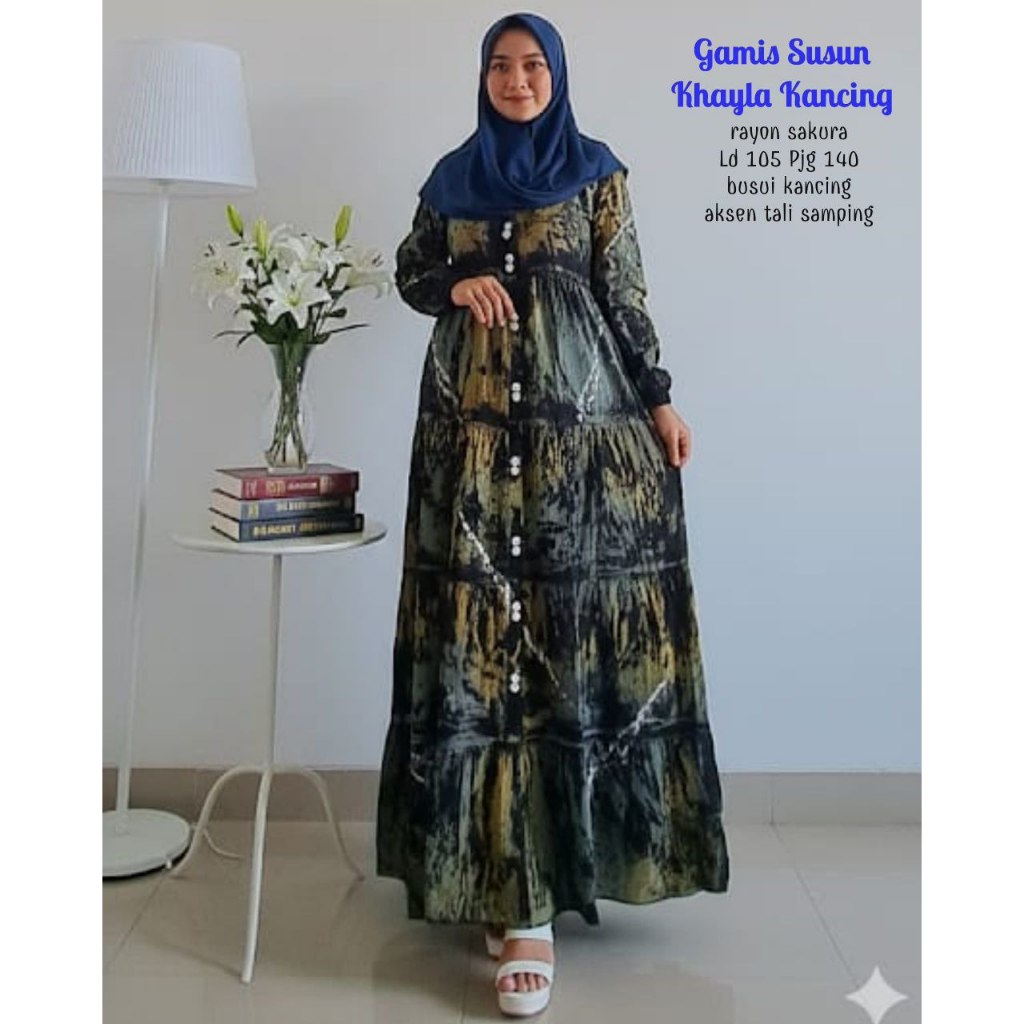 ARIEFA BATIK - GAMIS RAYON CANDI MEKAR | GAMIS CANDI MEKAR TERBARU 2021 | GAMIS KANCING DEPAN BUSUI 