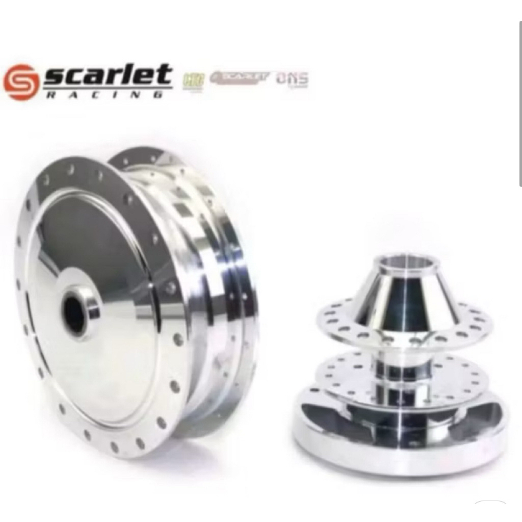 TROMOL SCARLET DEPAN & BELAKANG AEROX 155 BLACK & CROME