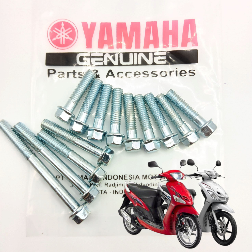 1 Set Baut Blok CVT YAMAHA MIO Smile Mio Sporty Baut CVT M6 Kunci 8 Mio Original