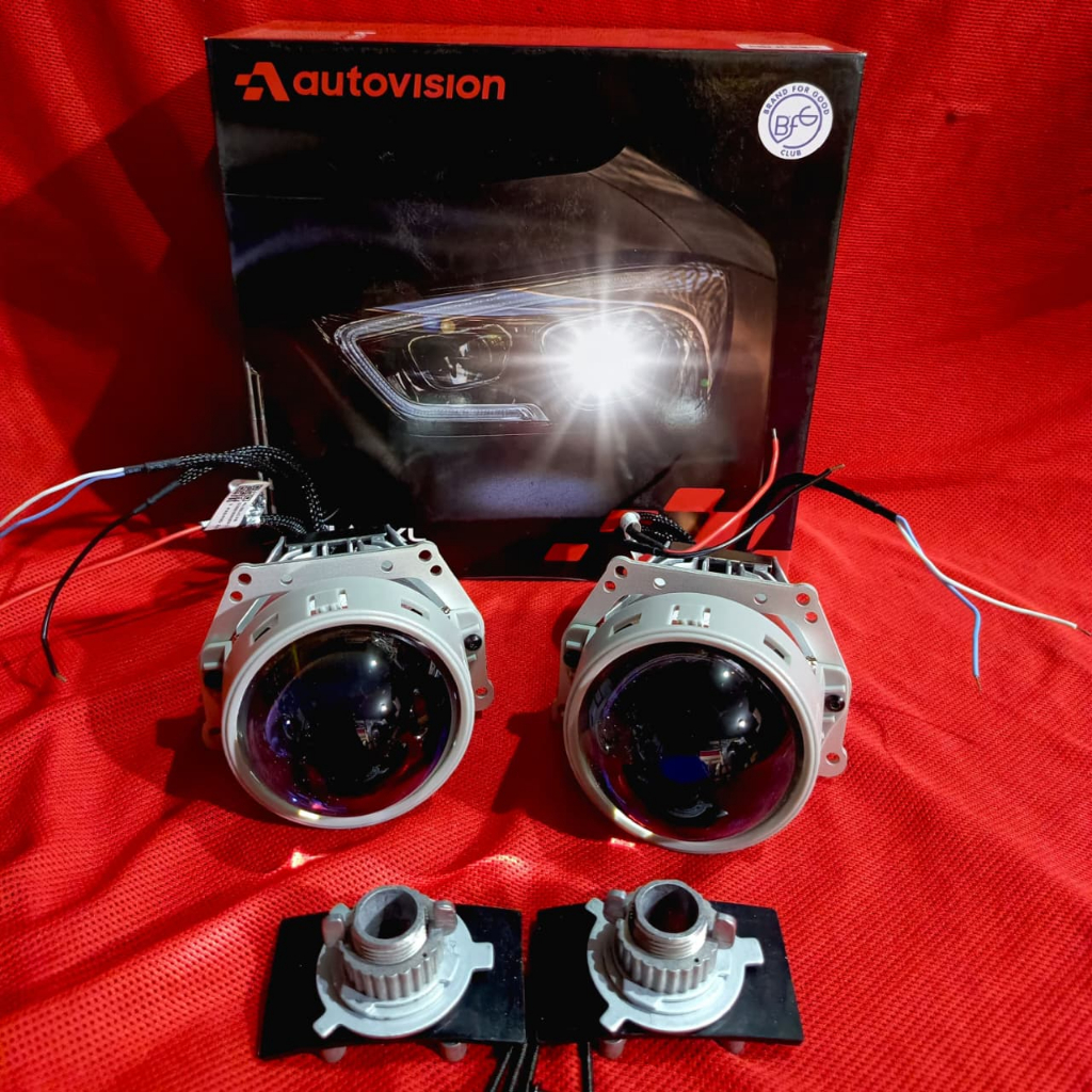 BILED PROJECTOR - AUTOVISION 3 INCH TESLA CXL -135 WATT-5700K RHD - BLUE LENS