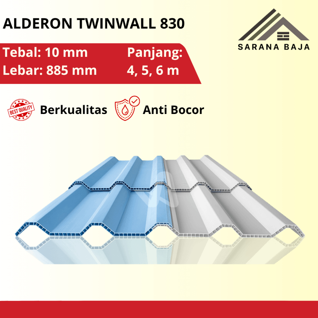 ALDERON TWINWALL 830 - ATAP UPVC