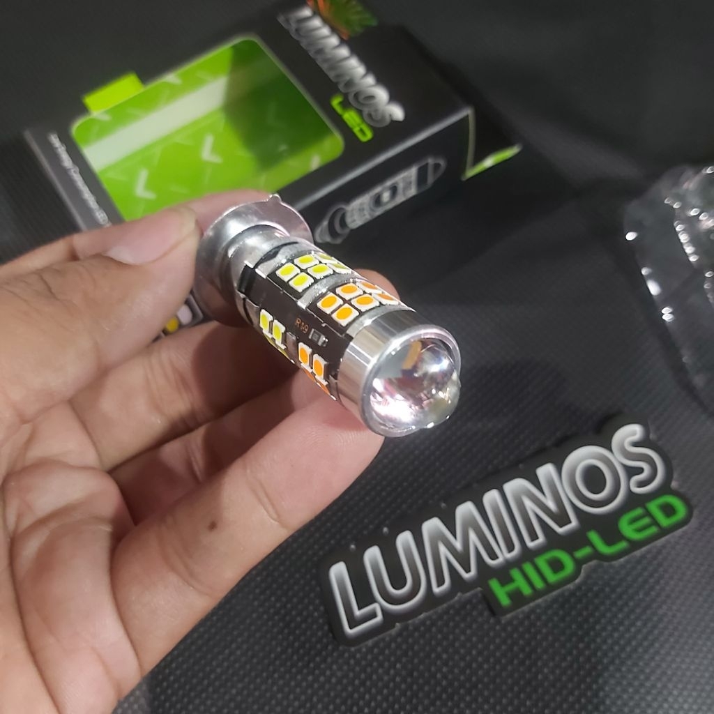 lampu depan LED laser original luminos h6 acdc bebek matic