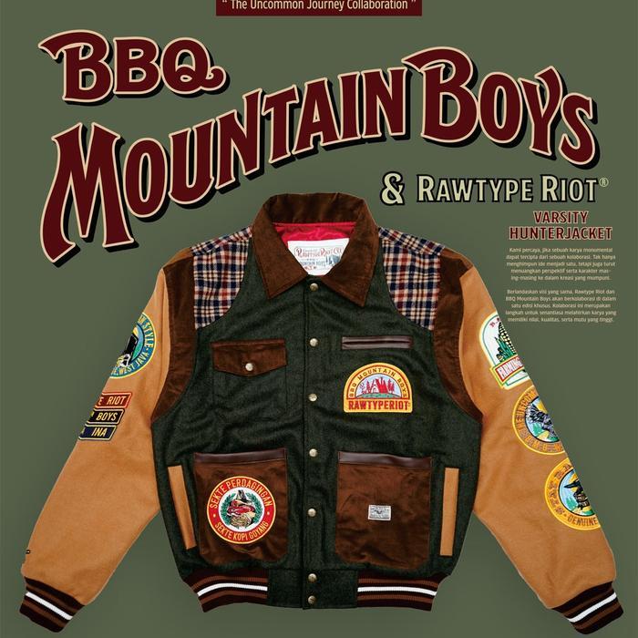 RAWTYPE RIOT X BBQ Mountain Boys Varsity Jacket