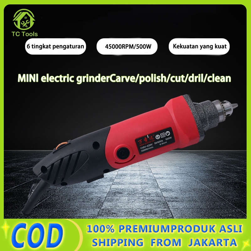 TC Tools/6 Kecepatan 45000RPM/Mini Grinder/listrik SET Mesin Jade Ukir Poles Listrik Alat Ukir bor p