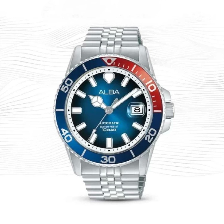 Alba Man Automatic Watch AU4051X1 'PEPSI" 100M Water Resistant
