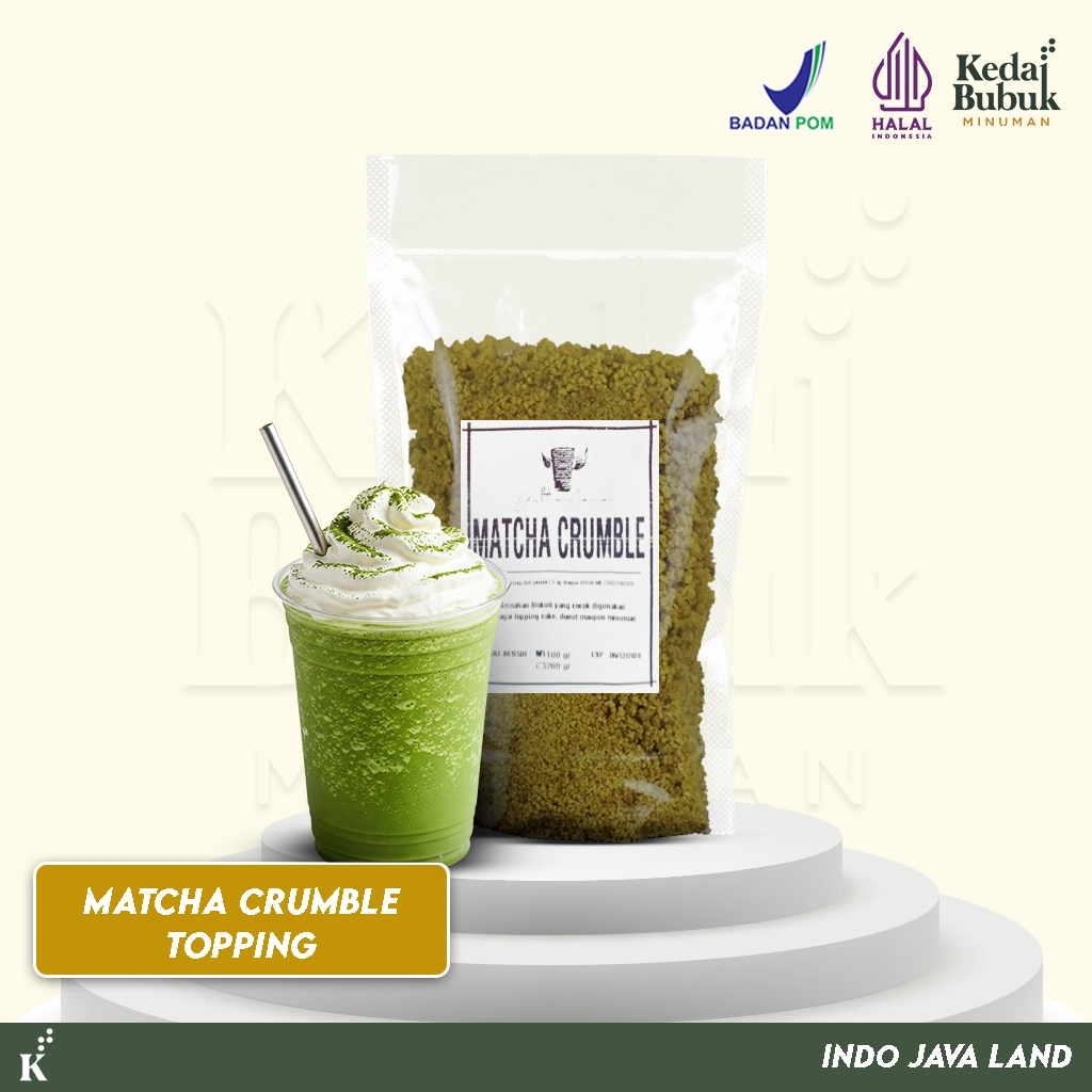 Javaland Topping Matcha Crumble | Topping Minuman | Crumb