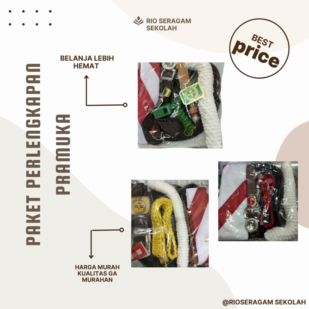 PERLENGKAPAN PRAMUKA SD, PERLENGKAPAN PRAMUKA SMP, PERLENGKAPAN PRAMUKA SMA, PAKET PERLENGKAPAN PRAM