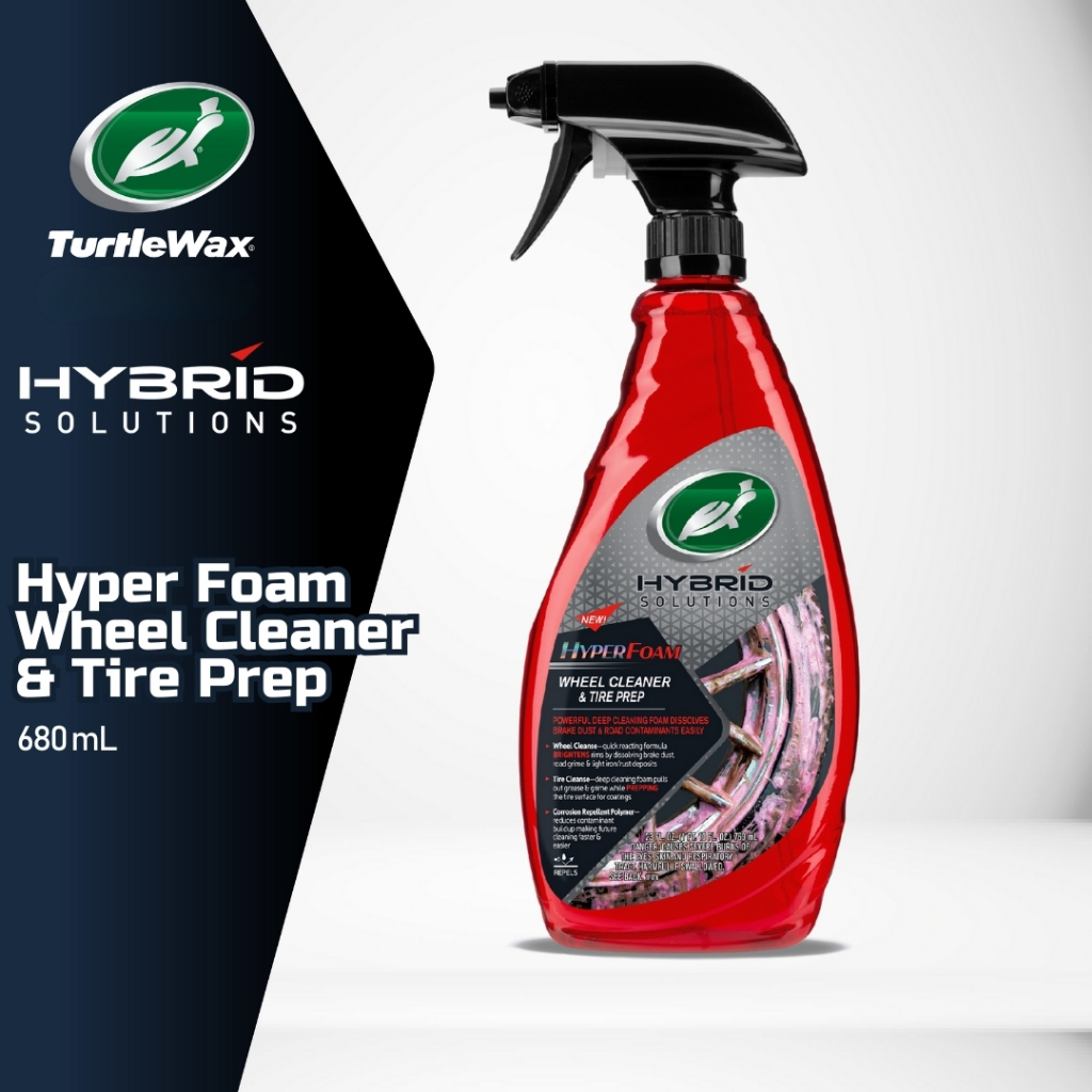 Turtle Wax - Hybrid Solutions Hyper Foam Wheel Cleaner & Tire Prep Velg Pembersih Velg Pembersih Ban
