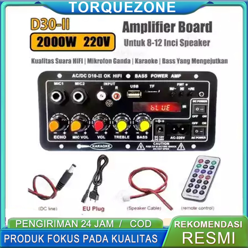 2000W Amplifier Bluetooth Super Bass 12V/24V/220V Modul Speaker Bluetooth Power Amplifier