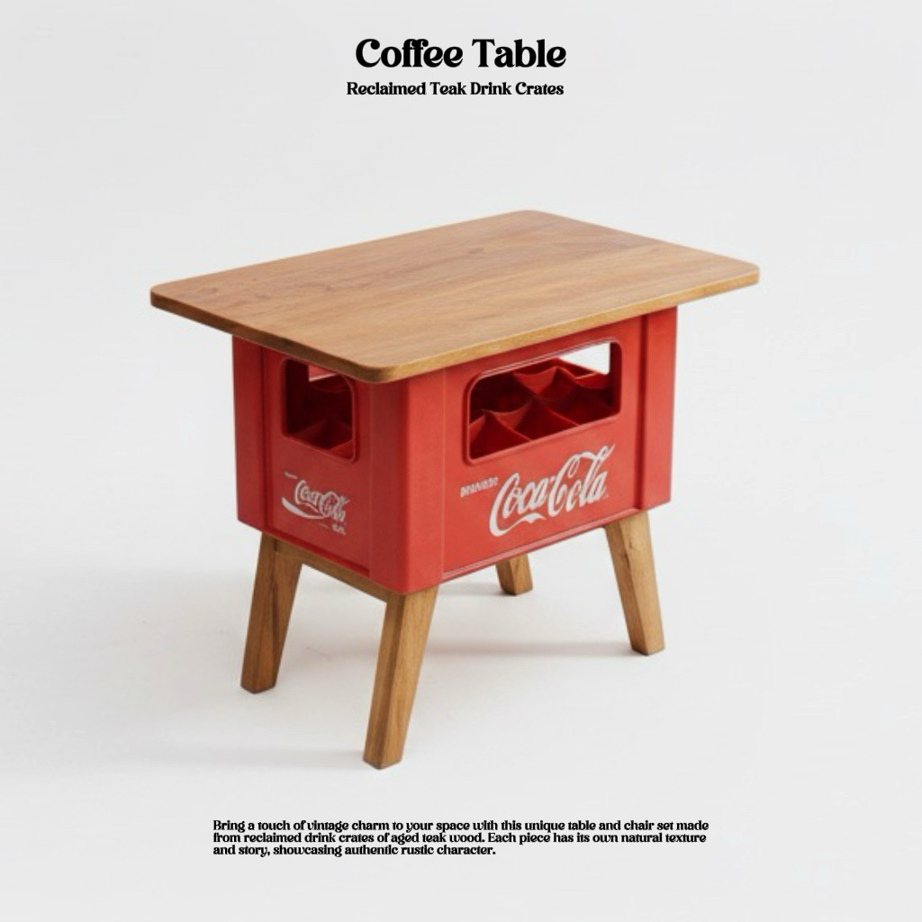 Meja Kopi Unik Krat Minuman Bekas