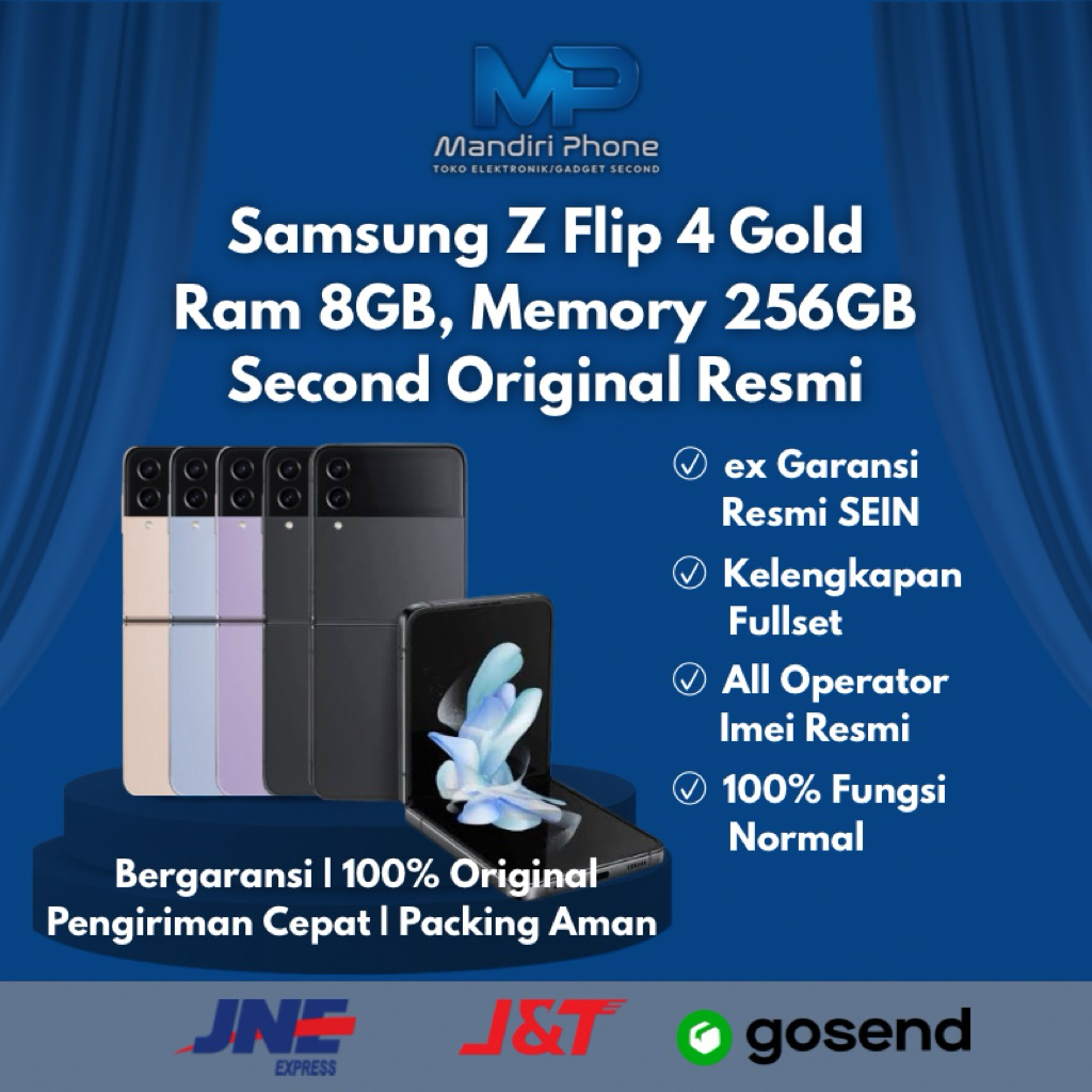 Samsung Z Flip 4 [ Gold ] Second Original Resmi