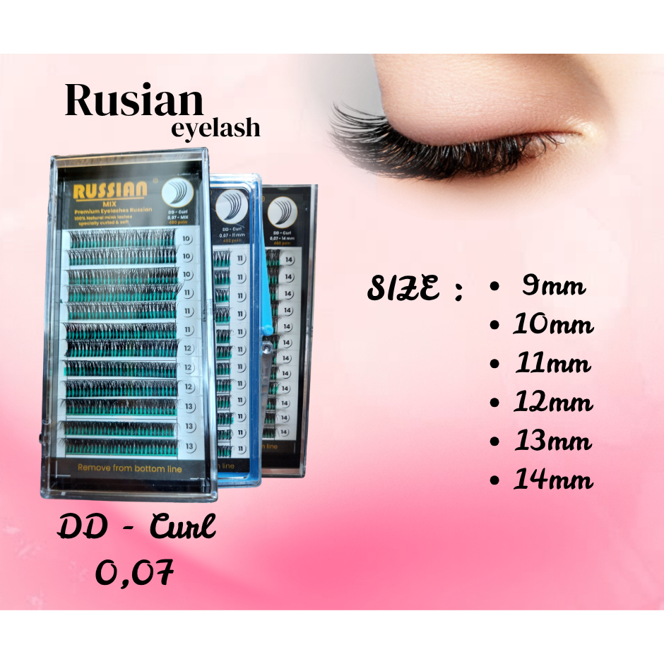 Bulu Mata Tanam Russian DD-Curll Halus Dan Lembut